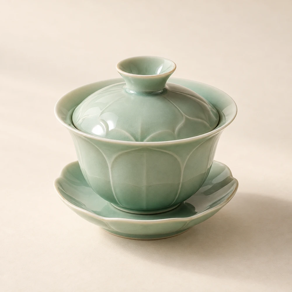 Celadon Lotus Gaiwan in Celadon